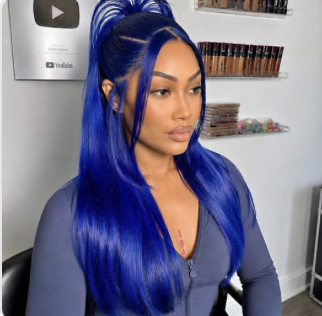 Blue Straight Frontal