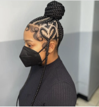 Updo Heart and 8 Stitch Braids