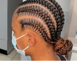 Summer Special - 6 Straight Back Stitch Braids in a Bun